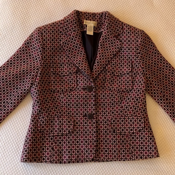 Vintage Worthington Mulberry Duchess Blazer Size 4 - Picture 3 of 12